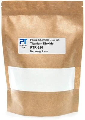 100% Pure Titanium Dioxide White Dyes Pigment Colorant TiO2 PTR-620 0.25lb /4oz  - Image 1 of 4