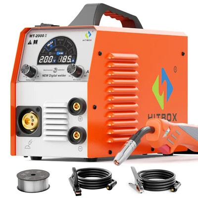 MIG Welder 4 in 1 200A 110V 220V DC Inverter Gasless Gas MIG TIG Welding Machine - Image 1 of 4