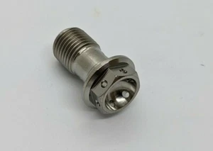 M10-1p Banjo Bolt Titanium Drilled Hex Flange Single Double Race Brake Caliper - Imagen 1 de 4