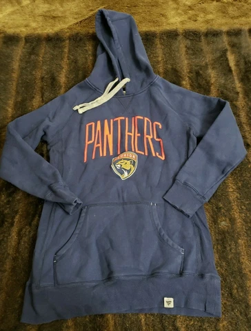 Fanatics Mens Small Blue Long Sleeve Florida Panthers NHL Pullover Hoodie Cover