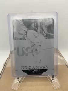 2023-24 Upper Deck Extended Series Blake Wheeler UD Canvas Black Printing Plate - Picture 1 of 2