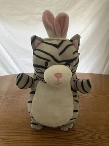 Squishmallow Zaria Cat Hug Mees Plush Gray Striped Cat w/ Bunny Ears Easter 2020 - Picture 1 of 2