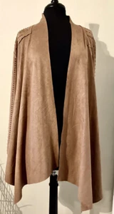 Reba American Prairie Vacuna Open Jacket, Faux Buckskin, Studded- L, NWT - Picture 1 of 7