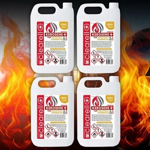 ⭐ Clearell 20L | 4 x 5L Pack | Quality KEROSENE Domestic Heating Oil 20 Litres⭐ - Picture 1 of 19