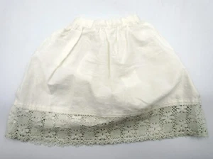 De colección. Muñeca Muñeca Blanca Medio Deslizante Algodón Antiguo Encaje Ancho 11"" Cintura 10"" Largo - Imagen 1 de 5