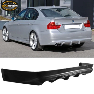Fits 05-12 BMW E90 3-Series 4Dr Sedan Rear Bumper Lip Spoiler PU - Image 1 of 4