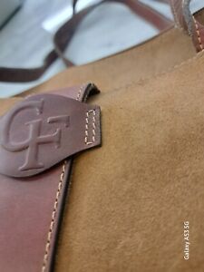 Borsa Giorgio Ferri tote bag marrone brown Made in Italy 