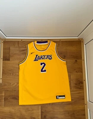 Nike Lonzo Ball Los Angeles Lakers Yellow NBA Dri-Fit Jersey Mens S Youth XL - Image 1 of 4