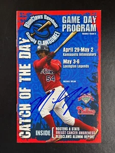 Michael Taylor Signed Blue Claws Baseball Program Game Day Autograph  - Picture 1 of 1