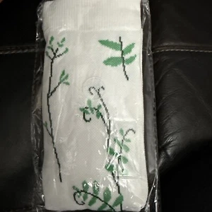 Compression Socks Flower Knee High - White size L/XL - Picture 1 of 1