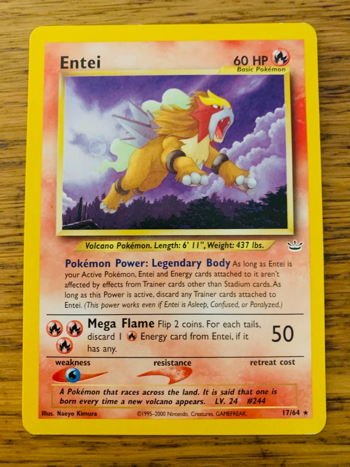 Entei (17/64) Rare Neo Revelation Set Pokemon Card! FREE P&P! - Image 1 of 1