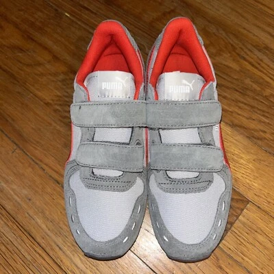 Puma Cabana Racer NL V PS Red & Gray NIB 2.5C Kids - Image 1 of 4