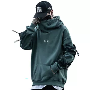 Niepce Cyberpunk Techwear Sudadera con Capucha Hombres Ropa de Calle Japonesa Ropa - Imagen 1 de 17