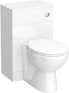 Bathroom Toilet Complete Set with Pan Seat and Cistern 600 x 300mm Modern White - Picture 1 of 5