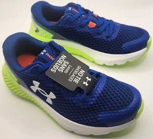 Under Armour UA BPS Rogue 3 AL Blue Green Kids Shoes - Picture 1 of 6