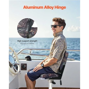Folding Marine Boat Seat Waterproof Padded Fishing Seat for Kayak Yacht Deck - Picture 1 of 12