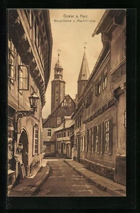 Ansichtskarte Goslar a. Harz, Bergstrasse mit Marktkirche  - Picture 1 of 2