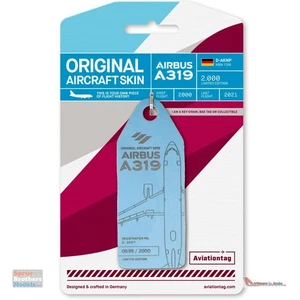 AVT105 AviationTag Airbus A319 (EuroWings) Reg #D-AKNP Light Blue Original - Picture 1 of 3