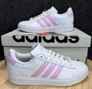 Adidas Grand Court 2.0 White/Pink Casual Sneakers IE5255 Womens Size 6.5 NIB - Picture 1 of 14