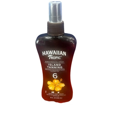 Protector solar en aerosol de aceite bronceador Hawaiian Tropic Island FPS 6 8 oz protector solar bronceador Foto 1 de 2