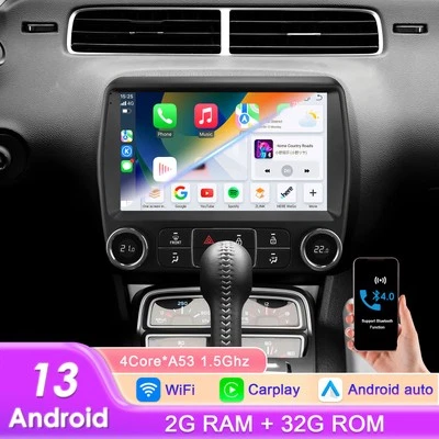 Apple Carplay Android Car GPS Radio Stereo For Chevrolet Camaro 2010-2015 WIFI Foto 1 de 4