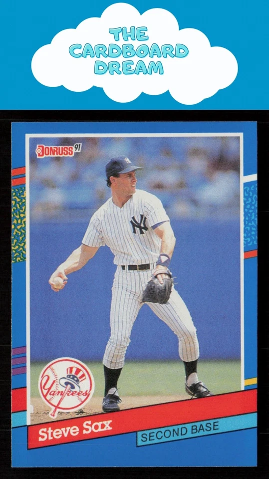 Steve Sax 1991 Donruss #163 New York Yankees Baseball Card - Image 1 of 2