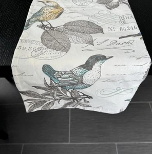 Vögel Tischläufer Landhaus Schlafzimmer Kommode Schal, Bettläufer Baumwolle Enten Tuch - Bild 1 von 1