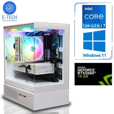 Core i7 12700F Gaming PC - 64GB DDR4 2TB M.2 16GB NVIDIA RTX 5060 Ti Win 11 RGB - Image 1 of 4