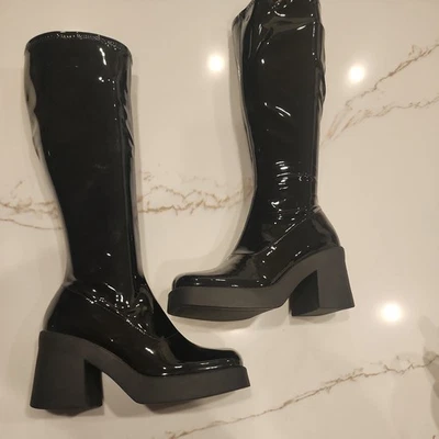 Steve Madden Klarisa Boots Women's US 7 Black Patent Leather Knee-High  - Image 1 of 4