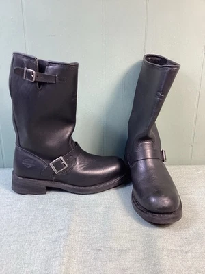 Harley Davidson Motorcycle Sz 9 Engineer Boots Men’s Black 91279 Riding Grunge - Image 1 of 4