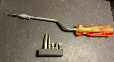 Vintage Speedriver Multi-bit Screwdriver With 6 Extra Bits in Holder - Image 1 of 4