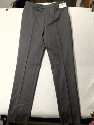 Pantalones de vestir Joseph & Feiss dorados talla 34 gris lana sin dobladillo nuevos vintage Foto 1 de 4