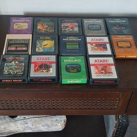 Atari Activision Atari 2600 Game Cartridges Lot Dragster Robot Tank Pac-Man