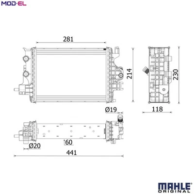 RADIATOR ENGINE COOLING CR 2634 000P FOR RENAULT K9K872/876/873/862/854 1.5L - Image 1 of 4
