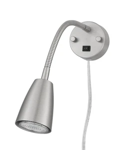 Cal Lighting LA-8047 Gooseneck 15" Tall LED Wall Sconce - Silver - Picture 1 of 5