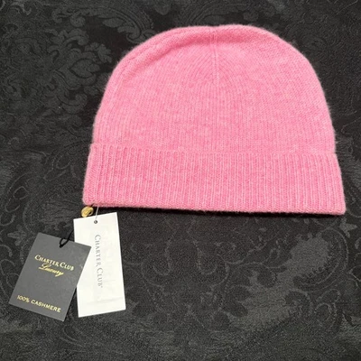 Gorro Charter Club 100 % cachemir con puños, creado para Macys - Bubbl GM/rosa  Foto 1 de 4