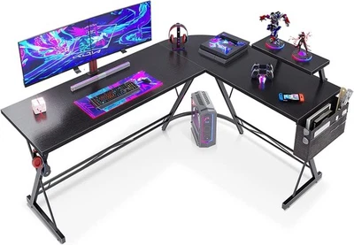 ODK Gaming Tisch, 167 x 120 cm Computertisch, Schreibtisch L Form L-förmig - Bild 1 von 4