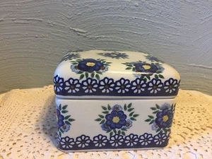 Beautiful Made In Poland Unikat Trinket Covered Box  - Picture 1 of 4