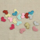 20pcs Glitter Loving Heart  Iron On Patches Applique Craft Sewing Colthing DIY