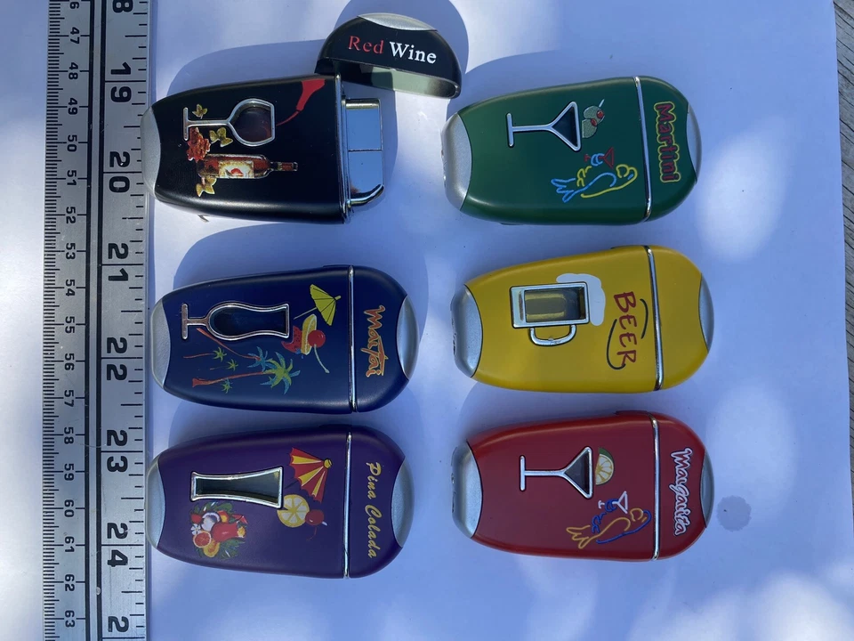 Refillable Butane Drink Motif - Brand New - Liquid Window- Choice of lighters - Image 1 of 1