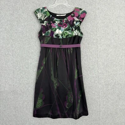 完好 Jodi Arnold 真丝鸡尾酒礼服女式 0 花卉婚礼宾客春秋 — 第 1/4 张图片