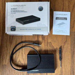 Samsung SSD 850 EVO in externem LC-POWER USB-C Festplattengehäuse - Bild 1 von 5