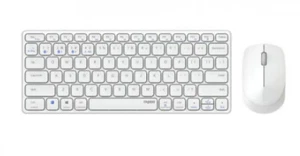 Rapoo 9600M Deskset Dual Wireless Keyboard Mouse 1.300 DPI Aluminium White DE - Bild 1 von 1