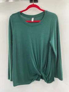 Leo Rosi Women’s long sleeve neck blouse green medium 077 - Picture 1 of 4