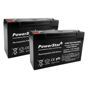 6V 10Ah UPS Battery replaces 12ah Enduring 3FM10 T2, 3-FM-10,UB6120 x2 - Picture 1 of 8