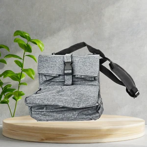 Insulated Lunch Bag Gray 14x9x6" Large Cooler Tote Meal Box Work School Travel - Picture 1 of 12