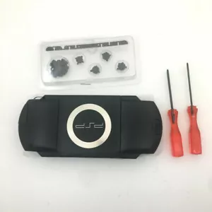 BLACK Replacement Shell Full Housing Case Cover Buttons Kits For Sony PSP 1000 - Picture 1 of 6