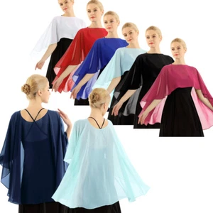 Damen Poncho Chiffon Stola Schal Umhang Cape für Brautjungfernkleid Abendkleid - Bild 1 von 75
