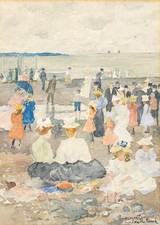 On the Beach by Maurice Brazil Prendergast 60cm x 43cm Art Paper Print
