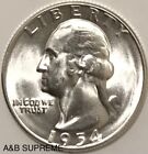 1954 S Washington Quarter Gem Bu Uncirculated 90% Silver